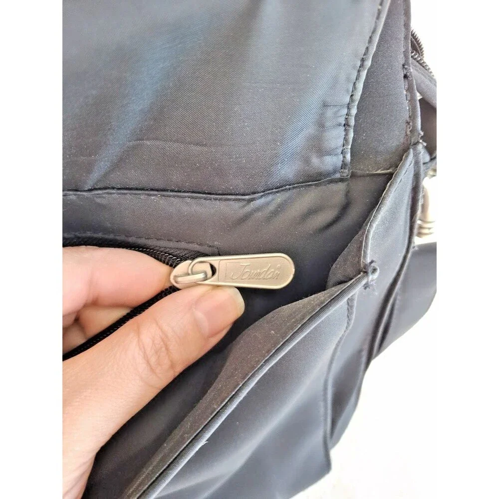 Jourdan Black Nylon Laptop Briefcase Shoulder Bag Business Work Computer Case